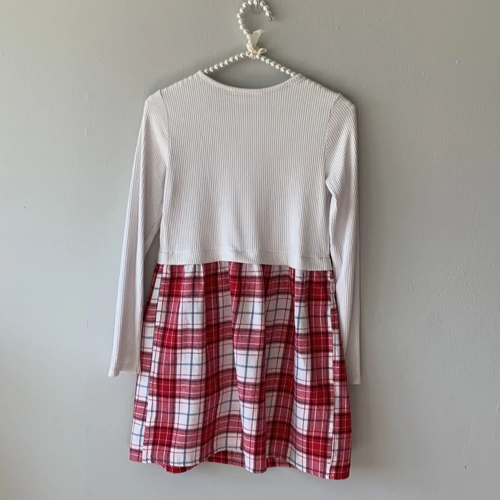 Children’s Place Ridded Top Flannel Dress - Picture 2 of 6